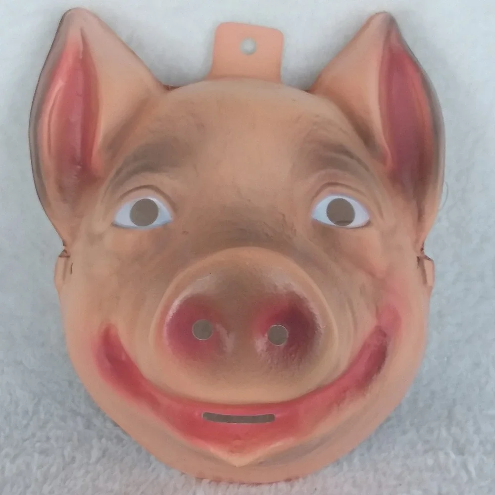 Pig Mask 1999 Halloween Novelty Party Face Cover Vintage Purge Rubies Costume Co